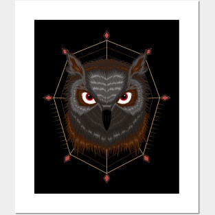 Owl vector Illustration Posters and Art